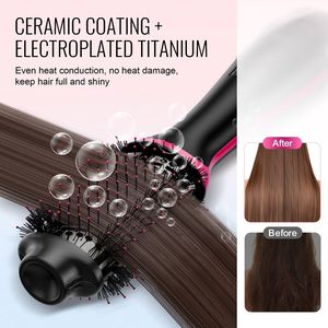 Cepillo de aire caliente voluminizador 4 en 1 DB, doble voltaje, iónico, con 2 velocidades y motor de CC para alisar, rizar y secar el cabello. - Product Image 5