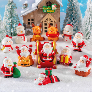 Figuras Miniatura Navideñas en Oferta, Adornos Decorativos para el Hogar, Pequeños Accesorios de Resina para Jardín y Paisajismo Navideño - Product Image 6