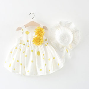 <span class=keywords><strong>Robe</strong></span> trapèze <span class=keywords><strong>pour</strong></span> enfants à bretelles, nouvelle collection, très populaire, <span class=keywords><strong>pour</strong></span> bébés filles, respirante et confortable, avec ceinture à motif floral et bord plissé - Product Image 6