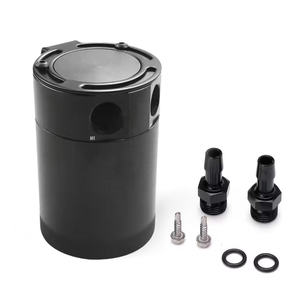 Depósito Universal Recolector de Aceite de Aluminio Billet con Deflectores y <span class=keywords><strong>2</strong></span> Puertos con Filtro de Respiradero Mini Separador de Aceite para Motor - Product Image 6
