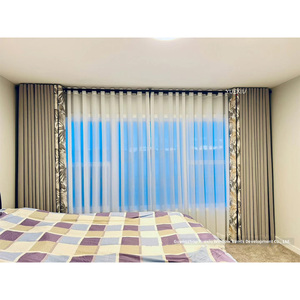 <span class=keywords><strong>Prix</strong></span> d'usine compétitif bonne qualité Ensemble complet de rideaux de luxe motorisés en tissu pour le salon - Product Image 6