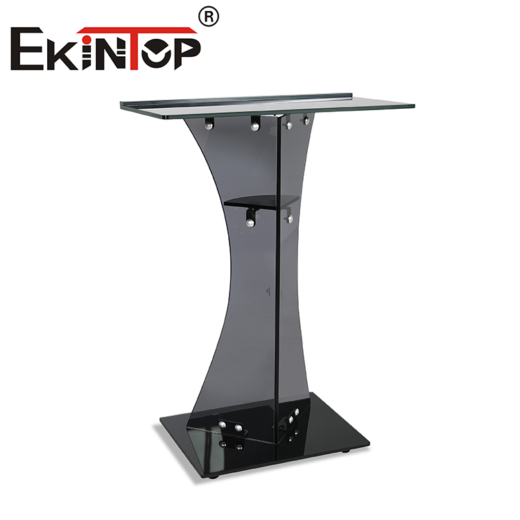 Ekintop, черная стеклянная подставка для подиума, трибуна, кафедра, современный дизайн мебели