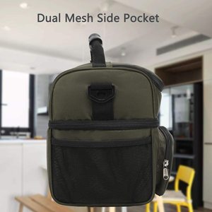 Custom Men Double Layer Polyester Cooler <strong>Insulated</strong> <strong>Lunch</strong> <strong>Bag</strong> Women Large Mesh Side Pockets <strong>Adult</strong> <strong>Lunch</strong> Box Large Tote <strong>Bag</strong> - Product Image 4