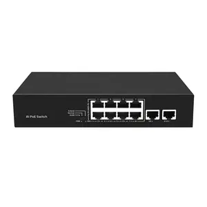 OEM 10 ports Power Over Ethernet netmow Smart AI Watch dog 120W PoE Switch 10/100M Transmission - Product Image 1