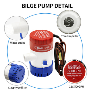 משאבות מים קטנות לסירה <span class=keywords><strong>12V</strong></span> DC 500GPH משאבת ניקוז ימית טבולה - Product Image 2