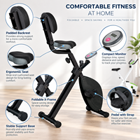 Vélo d'appartement pliable K-FIT GS-3.3-8 de haute qualité avec résistance magnétique et moniteur pour l'exercice aérobie à domicile