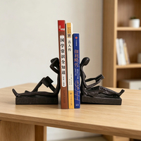 Serre-livres en fonte au design créatif, figurines décoratives pour la maison et le bureau