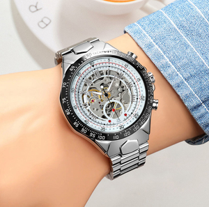 High Quality Elegant Design Business Luxury Customized Personalized Logo Steel Band Hollow Out <b>Mechanical</b> Movement <b>Watch</b> <b>for</b> <b>Man</b> - Product Image 6
