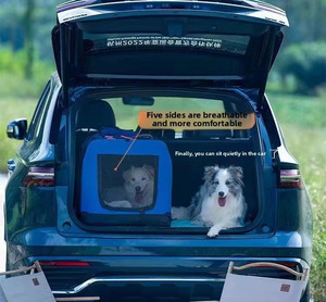 Large Portable Travel Collapsible Xl <strong>Soft</strong> Pet Cat <strong>Dog</strong> Car <strong>Crate</strong> for Car - Product Image 2