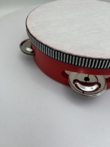 6 Inch Custom Logo Tambourine Handheld Percussion <b>Drum</b> with Metal Jingles - Orff Musical Instrument for Kids & Adults FactoryOEM - Product Image 2