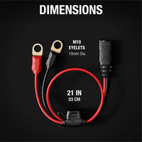 Genius Smart Battery Chargers Terminal Connector X-Connect M10 XL Eyelet Terminal Accessory Copper Wire Harness Compatible GC008