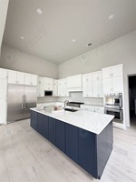 Armoire de cuisine moderne à panneaux plats Prima, couleur personnalisée, finition laquée, portes en bois, meubles pour maison contemporaine