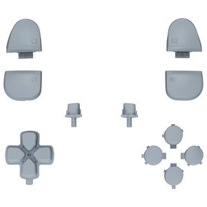 New Hope Cinza DIY D-pad <span class=keywords><strong>R1</strong></span> <span class=keywords><strong>L1</strong></span> <span class=keywords><strong>R2</strong></span> <span class=keywords><strong>L2</strong></span> Gatilhos Compartilhar Opções Botões de Face Botões Conjunto Completo para Controlador PS5 BDM-030/040/050 - Product Image 2