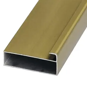 Marco de canal de aluminio anodizado en forma de U, carril de perfil de extrusión, tamaños de canal de aluminio, decoración, borde de tira de aluminio