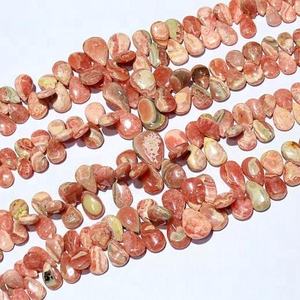 Perles en pierre de rhodochrosite naturelle de qualité supérieure, forme poire, 4 mm et 8 mm, en vrac, pour la fabrication de bijoux, vente en gros, tiers - Product Image 1