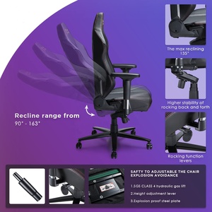 <span class=keywords><strong>Chaise</strong></span> de jeu inclinable en mousse à mémoire de forme magnétique Cold Cure Foam, <span class=keywords><strong>chaise</strong></span> de jeu de grande taille avec support lombaire 4 directions - Product Image 4