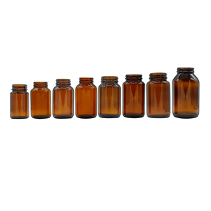 Offre Spéciale 120cc 200ml bouteille en verre à large bouche en verre bleu cobalt avec bouchon en plastique pour tablette - Product Image 4