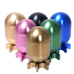 Yufan Chine Usine En Gros 90*50mm 4 Couches Rotatif Gyro torpille En Aluminium Fumer Tabac Broyeur - Product Image 1