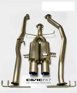 1 pots d'échappement en titane complet, pour civic FK7 catback