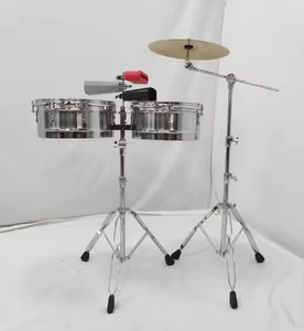 Timbel 13+14 Inch <strong>Drum</strong> Chamber <strong>Set</strong> 4inch <strong>Black</strong> Cowbell 6inch Silver Cowbell Red Block 22mm Cymbal Stand 16inch Cymbal Plastic - Product Image 1