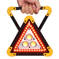 Panneau triangulaire de signalisation d'urgence à LED jaune et rouge, alimenté par énergie solaire ou batterie, pour panne de voiture – Excellent rapport qualité-prix