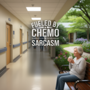T-shirt à manches longues « Fueled By Chemo Sarcasm » pour les guerriers de la chimiothérapie et du cancer - Product Image 3