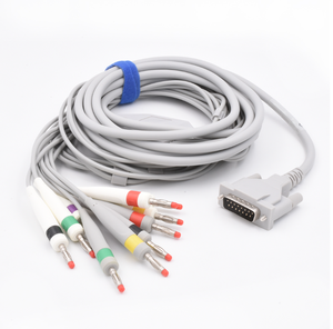 <span class=keywords><strong>Schiler</strong></span> 10-adriges 4.0 Bananenstecker 12-adriges EKG/EKG-Kabel Kurze Schraubanschlüsse AT3 AT6 EKG-Kabel - Product Image 1