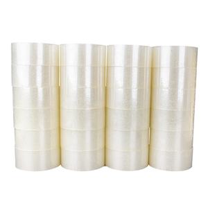 Yüksek kaliteli şeffaf akrilik tek taraflı BOPP su geçirmez ambalaj bandı 50mm X 50m Jumbo rulo <span class=keywords><strong>Sellotape</strong></span> karton sızdırmazlık için - Product Image 5