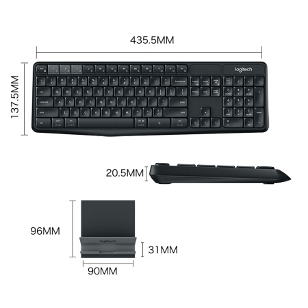 Logitech K375s बहु-डिवाइस वायरलेस कीबोर्ड मोबाइल गोली कार्यालय पोर्टेबल कीबोर्ड