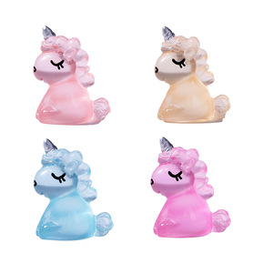 Kristallzüchtige Pferdeminiaturen Harzspielzeugzubehör Ziergegenstand leuchtendes märchen-Teich Rasen-Dekoration Bonsai-Dekor - Product Image 4