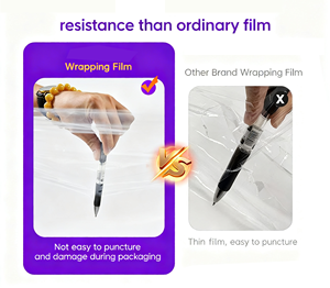 Película elástica ventilada para asegurar cargas de palés, película elástica de alta resistencia con un lado adhesivo, película elástica soplada - Product Image 6