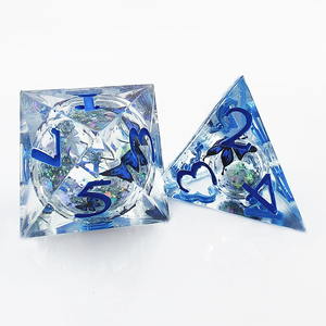 2025 קוביות קצה חדות למנתחים ודרקונים פרפר כחול עם סט קוביות ליבה נוזלית מבריקה - Product Image 6