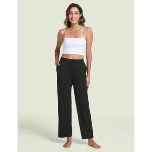 Pantalones de Pijama de Viscosa de Bambú Personalizados para Mujer, Suaves, de Pierna Ancha, Corte Holgado, con Bolsillos, Cómodos, Tallas S a XXL - Product Image 2