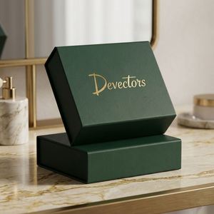 Caja de Regalo Magnética para Set de Cuidado de la Piel, Caja de Embalaje de Papel Rígido Blanco con Cierre Magnético y Bandeja con Cinta - Product Image 3