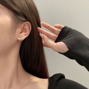 Dylam Personalized Design Trendy S925 <b>Silver</b> Symbol Fresh Water Peal 5A Diamond Zircon Stud <b>Earrings</b> - Product Image 4