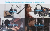 Microphone USB à condensateur Microphone de Studio d'enregistrement Youtube de jeu de bureau pour Kit de Microphone d'ordinateur portable