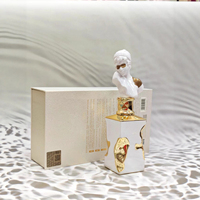 Parfum Woody Cap Confession, Eau de Parfum de Luxe, Bouteille en Forme de Buste d'Art, Bicolore Noir et Blanc, Longue Durée, pour Rendez-vous, Soirées et Cadeaux
