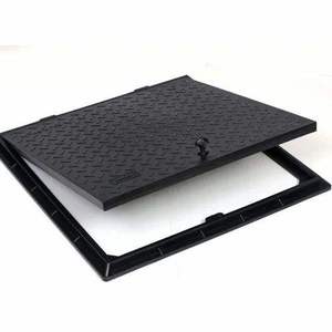 Couvercle de trou d'homme en PVC robuste couvercle en plastique noir carré pour les projets de drainage et les commandes en gros d'accès aux services publics Inde - Product Image 4