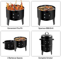 Barbecue commercial moderne en fer, four à fumoir pour viande et poisson, cuisine extérieure portable M03006