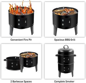 Moderna <span class=keywords><strong>Parrilla</strong></span> Ahumadora Comercial de Hierro para Carne y Pescado, Horno BBQ Portátil para Cocina Exterior M03006 - Product Image 6