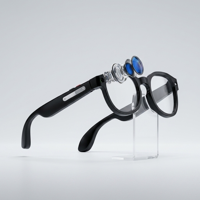 Entry-level Smart Glasses with Camera 1080P HD ChatGPT AI Smart Glasses Real-Time Translation Magnetic Charging TR90 Frame