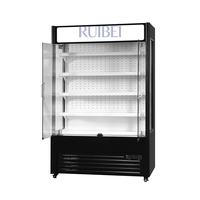 Vitrine réfrigérée pour fruits et légumes frais de supermarché avec éclairage LED et ventilateur de refroidissement à thermostat numérique