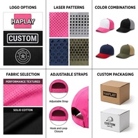 Gorra de Golf Rosa Neón de Alta Calidad, Gorra de Béisbol Estructurada de 5 Paneles, Gorra Deportiva Perforada con Corte Láser, Gorra Trucker Personalizada con Logotipo