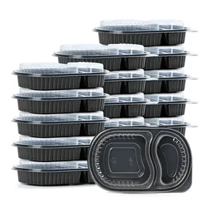 घिरना पीपी सामग्री अलग भोजन प्रस्तुत करने का बॉक्स खोलने के लिए आसान करने के लिए आसान कवर टिकाऊ पारदर्शी ढक्कन डिस्पोजेबल प्लास्टिक खाद्य कंटेनर