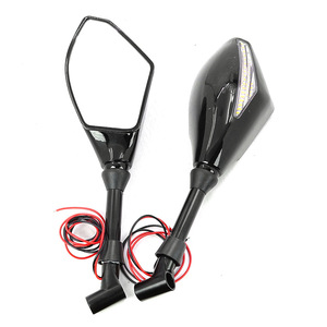 Nouvelles 1 paire de rétroviseurs LED de remplacement pour motos Yamaha YZF R6/R6S/FZ1/<span class=keywords><strong>FZ6</strong></span>/FZ8S/FJR1300/<span class=keywords><strong>XJ6</strong></span>/FZR600 Gauche en alliage de carbone - Product Image 5