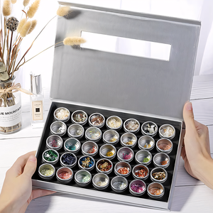 35 Grid/ Set Wholesale Independent Aluminum & Acrylic Plastic Nail Art Tooth Gems Empty Storage Nail Decorations Box Nail Tool - Product Image 3