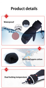 Gants <span class=keywords><strong>de</strong></span> <span class=keywords><strong>ski</strong></span> imperméables pour l'hiver, mitaines <span class=keywords><strong>de</strong></span> neige à doigts entiers, écran tactile et résistants à l'usure - Product Image 4