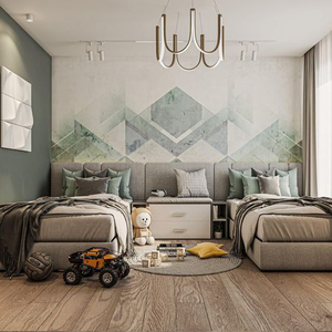 Set di Mobili per Camera da Letto Moderni e di Lusso per Letti Singoli e Matrimoniali, per Hotel a 5 Stelle e Appartamenti, Pannelli in Lino Ecologico, Vendita all'Ingrosso - Product Image 3