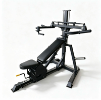 SM SM Appareil de musculation multifonction 4-en-1 pour presse épaules et pectoraux, banc incliné, décliné et plat, usage commercial