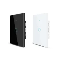 Interrupteur mural intelligent Tuya Wifi contrôlé par application, compatible UE/US, 1, 2, 3 ou 4 boutons, tactile, fonctionne avec Alexa et Google Home